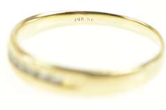 14K Yellow Gold Diamond Classic Simple Men's Wedding Band Ring