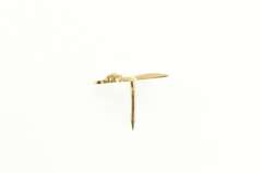 14K Yellow Gold Fleur De Lis Symbol Lapel Pin/Brooch