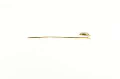 14K Yellow Gold Victorian Ornate Scroll Trim Natural Opal Stick Pin