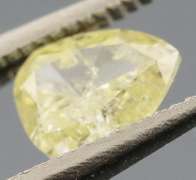 Pear cut .37ct canary yellow Diamond