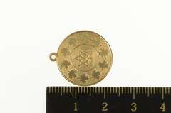 14K Yellow Gold 1967 Bicentennial S Jewish Hist. Society Charm/Pendant