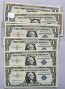 11 CH CU $1 1957B Silver Certificates