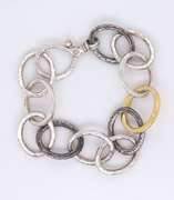 Gurhan 2 Tone Hoopla oval Link Bracelet