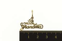 14K Yellow Gold #1 Number One Grandma Mothers Day Pendant