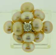 Sterling Silver Pearl Cluster Ring