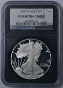 2005-W Proof American Silver Eagle NGC PF69 Ultra Cameo