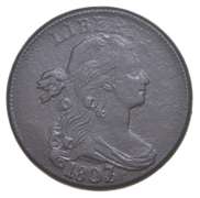 1807/6 Draped Bust Large Cent - Large Overdate - S.273