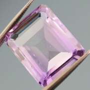 Bright violet 10.39ct emerald cut Amethyst