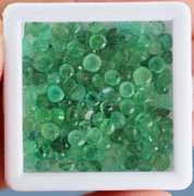 Tremendous 10.34ct set of Emeralds with multiple green hues