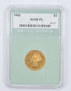 AU58 PL 1882 $3.00 Indian Princess Head Three-Dollar Gold Piece - NTC