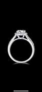 Sparkling 3 Ct VVS1 White F-G Fire Moissanite Ring