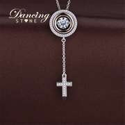 Gorgeous two tone Circle with Cross Pendant