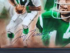 Joe Namath Autographed Framed Hand Painted Canvas Painting ACOA