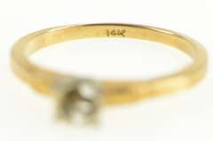 14K Yellow Gold 3.5mm Vintage NOS 1950's Engagement Setting Ring