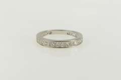 14K White Gold 0.75 Ct Princess Cut Diamond Wedding Band Ring