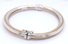 Simple but Elegant 14kt Yellow & White Gold Bangle