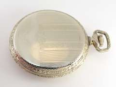 Marvelous Elgin White Gold Filled Pocket Watch