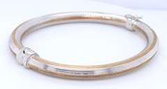 Simple but Elegant 14kt Yellow & White Gold Bangle