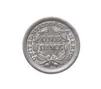 1853 Seated Liberty Dime