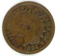 1864 Copper-Nickel Indian Head Cent