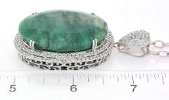Ravishing Colossal 101.48CTS Natural Emerald & Sapphire Necklace in Sterling Silver