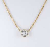 Fashionable Bezel Set CZ Station Necklace
