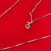 14K WHITE GOLD CHAIN WITH DIAMOND PENDANT