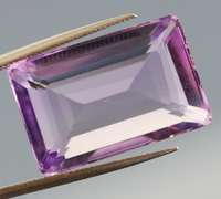 Shimmering violet 11.88ct emerald cut Amethyst