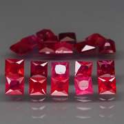 Premium 4.26ct 20 piece princess cut Ruby set