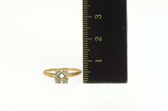 14K Yellow Gold Engagement 4.5mm Vintage NOS 1950's Setting Ring