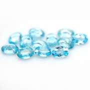 Brilliant 8.39ct sky blue Zircon set