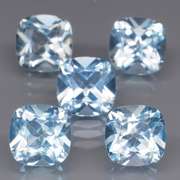 Matched! 5 piece 13.55ct full fire sky blue Topaz set