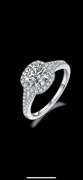 Sparkling 3 Ct VVS1 White F-G Fire Moissanite Ring