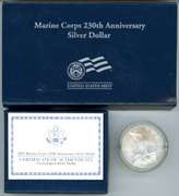 2005 Marine Corps 230th Anniversary BU Silver Dollar. Box/CoA