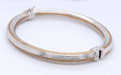 Simple but Elegant 14kt Yellow & White Gold Bangle