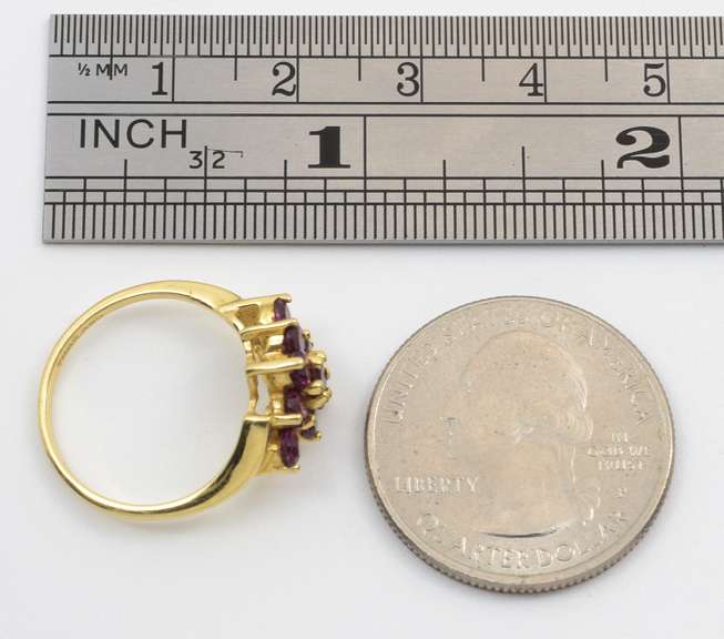 Lively Rhodalite Garnet Cluster Ring