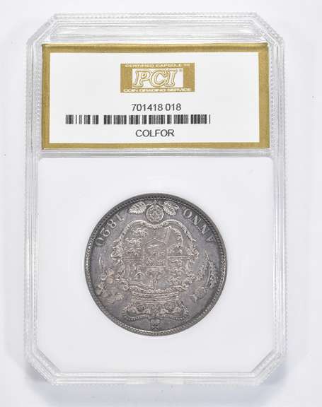 EF45 1820 Great Britain 1/2 Crown - Graded PCI