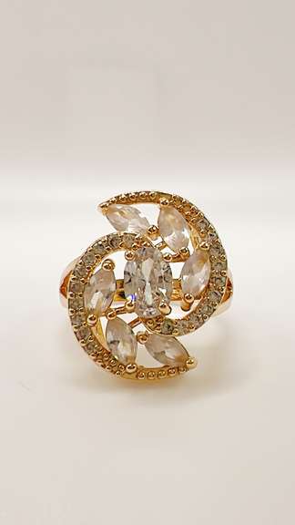 22kt Gold Plated Gemstone Cocktail Ring