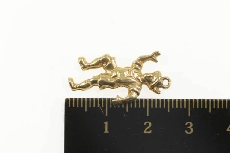 14K Yellow Gold Bavarian Lederhosen Mountain Climber Charm/Pendant