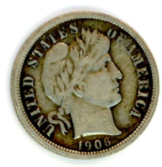 1906 Barber Dime