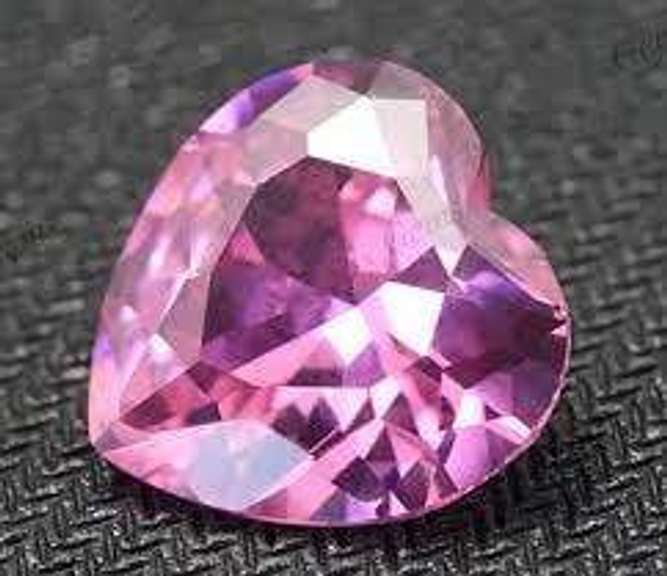 6MM HEART CREATED PINK SAPPHIRE LOOSE GEMSTONE