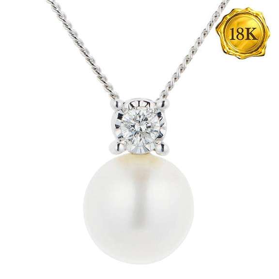 7MM AKOYA PEARL 18KT GOLD PENDANT