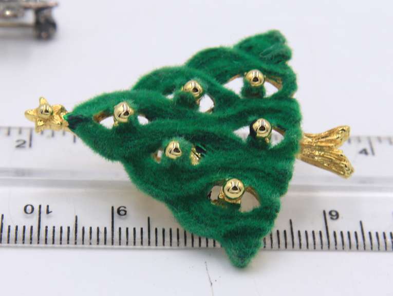 Group Lot of Christmas Earrings and Pins