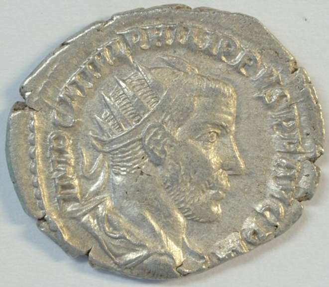 Lustrous Near Mint Philip I Roman Silver Piece, 244-249 AD