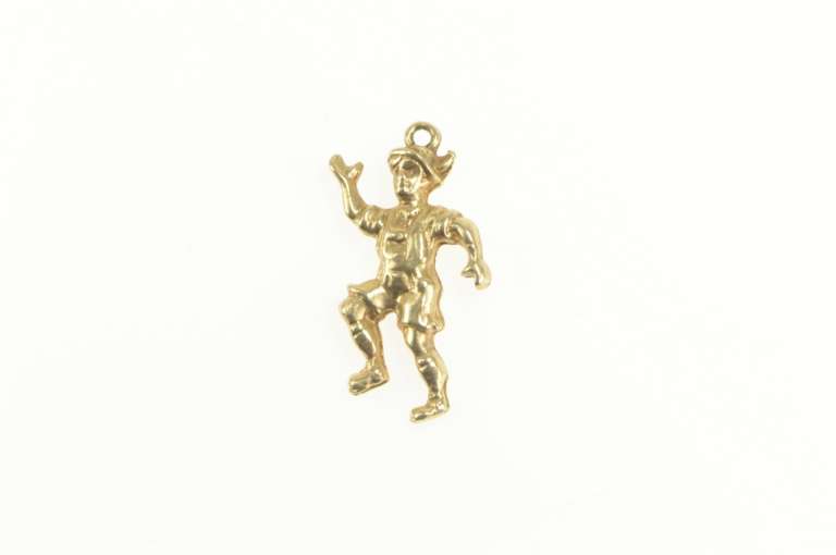 14K Yellow Gold Bavarian Lederhosen Mountain Climber Charm/Pendant