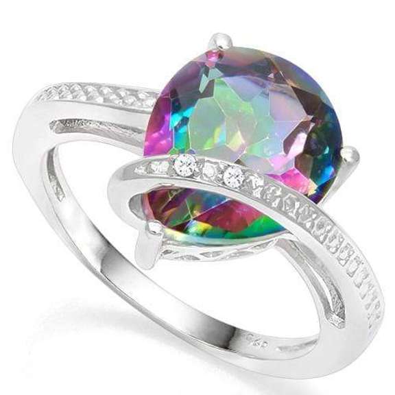 4.17 CT MYSTIC GEMSTONE 925 STERLING SILVER RING