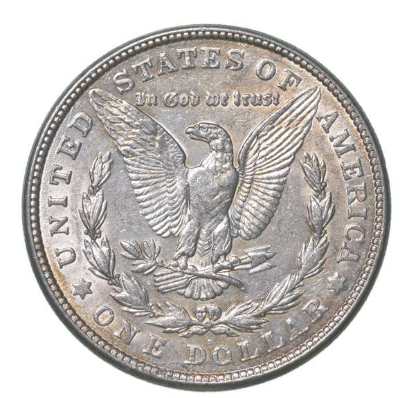 1921-S Morgan Silver Dollar Rainbow Toned