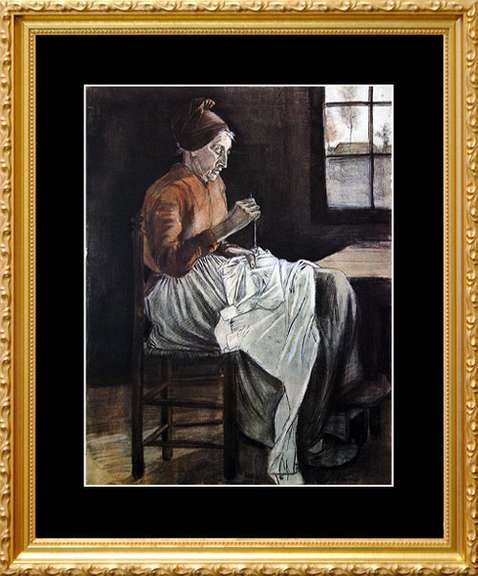 Vincent Van Gogh, Old Peasant Woman Sewing