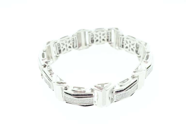 MENS STERLING SILVER WITH STONES BRACELET
