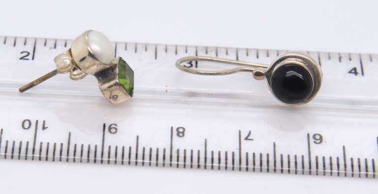 Group Lot of Vintage 925 Sterling Silver Earrings